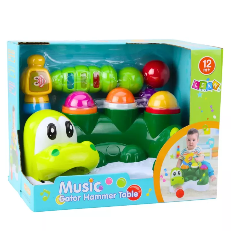 LEAN TOYS Arcade Game Ball Knocker Slide Hammer Interactive Crocodile