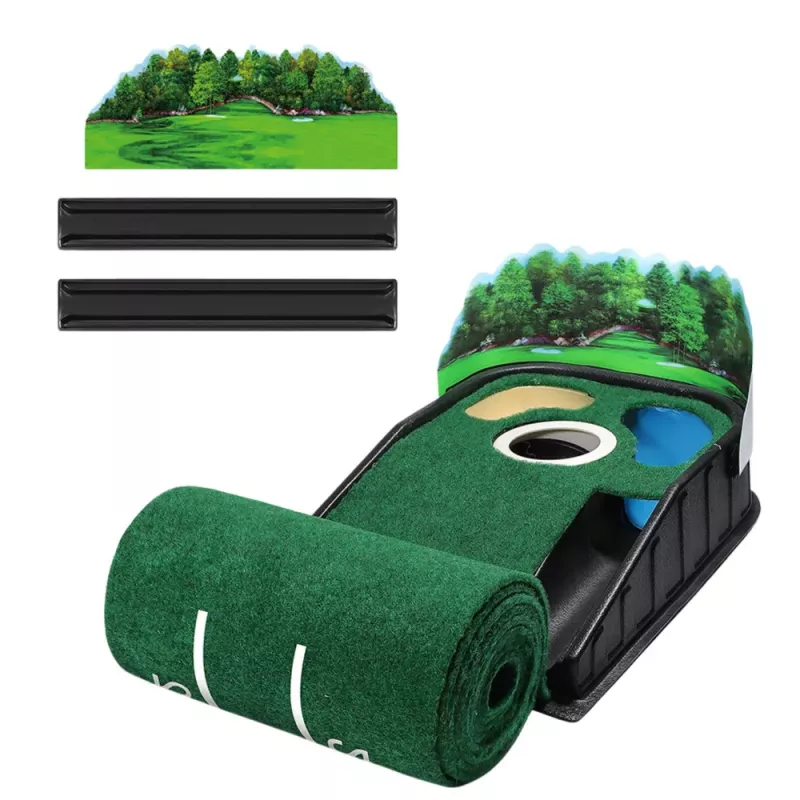 LEAN TOYS Filz-Golftrainingsmatte, 3 Löcher, 175 cm