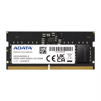 ADATA Premier 8GB DDR5-4800 SO-DIMM ECC Arbeitsspeicher Modul (Schwarz)