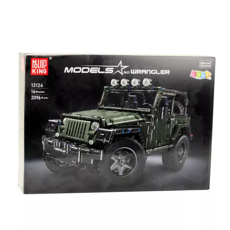 LEAN TOYS Bausteine Off-Road Auto Grün Khaki 2078 Teile