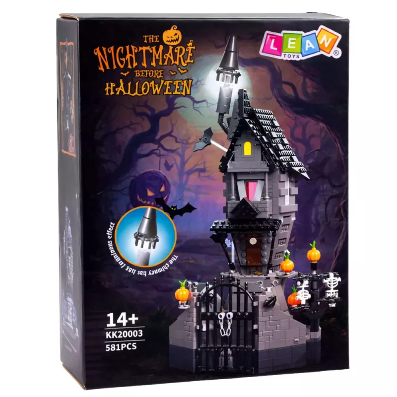 LEAN TOYS Bausteine Spukhaus Halloween-Turm 581 Teile