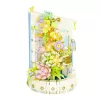 LEAN TOYS Bausteine Blumenkomposition mit LED-Leuchtturm 632 Teile