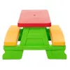 Dorex Kinder-Gartentisch mit Bänken, Grün, Set 5067