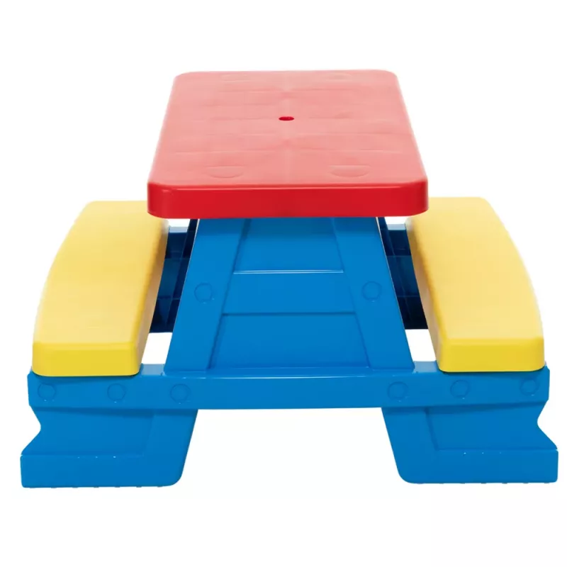 Dorex Kinder-Gartentisch mit Bänken, Blau, Set 5067