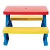 Dorex Kinder-Gartentisch mit Bänken, Blau, Set 5067