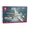 LEAN TOYS F-35 Lightning II Kampfflugzeug Bausteine Grau 1490 Teile