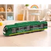 LEAN TOYS Metro Train City Express mit Türen zum Öffnen, Lichtern und Geräuschen, Grün
