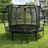 LEAN SPORT LEAN Gartentrampolin mit Innennetz Schwarz und Grün 252CM 8FT