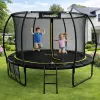 LEAN SPORT LEAN Gartentrampolin mit Innennetz Schwarz und Grün 252CM 8FT