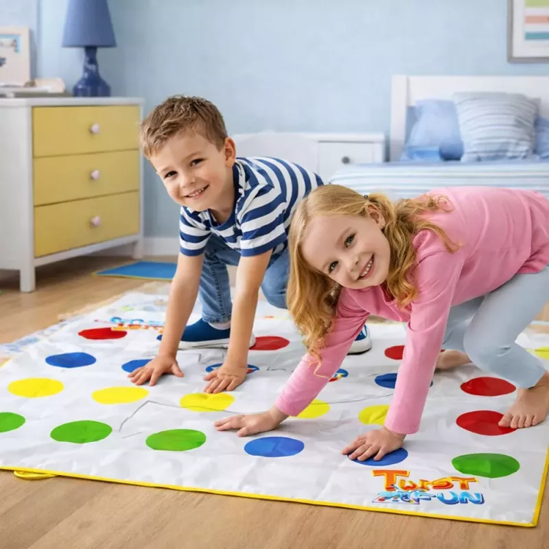 LEAN TOYS Family Twist Fun Mat Random Wheel Arcade Game