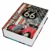 LEAN TOYS Buch-Tresor mit Schlüssel Kleine Geldkassette Route 66