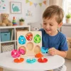 LEAN TOYS Holzpuzzle Dinosaurier in Eiern Pädagogisches Memory-Spiel