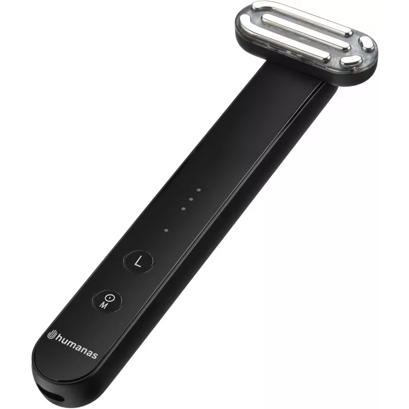Humanas Aurora HS4152 Schall-Gesichtsmassagegerät für Lifting mit EMS, Schwarz