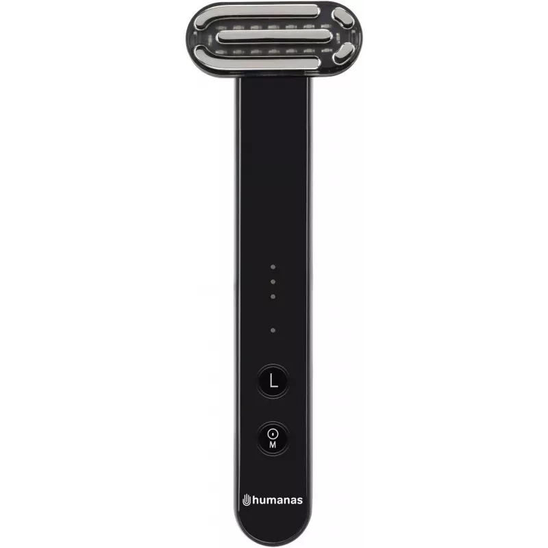 Humanas Aurora HS4152 Schall-Gesichtsmassagegerät für Lifting mit EMS, Schwarz