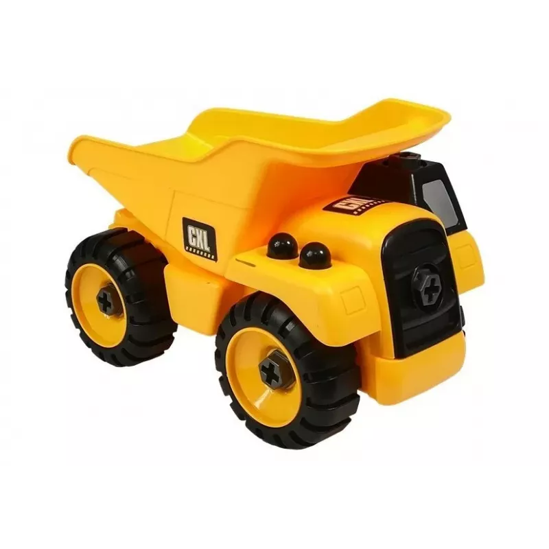 LEAN TOYS Baustellen-Set Bagger Kipper Kran