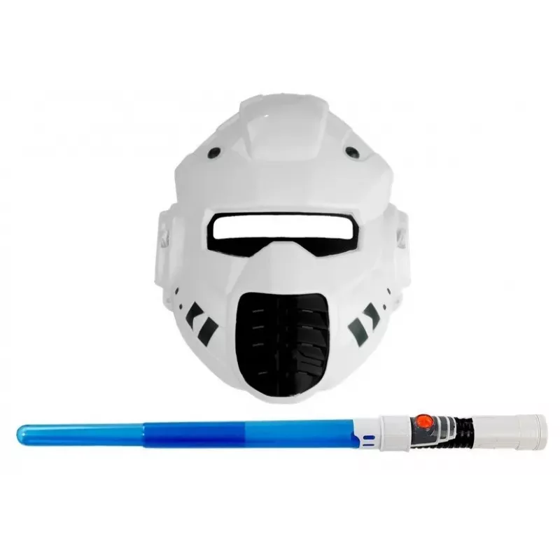 LEAN TOYS Space Laser Gun mit Schwert und Maske