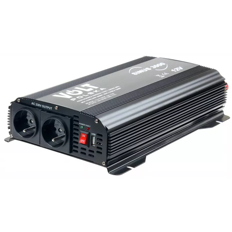 Volt Polska Sinus 3000 Wechselrichter 12V/230V, 1500/3000 W (3SIP300012)