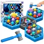 LEAN TOYS Arcade-Spiel Whack-A-Mole Monster für 3 Spieler, 3 Modi, leuchtende Hämmer
