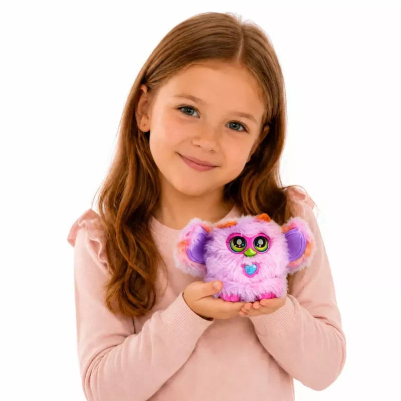LEAN TOYS Genie Pets Interaktives Wesen mit Lichtern und Geräuschen Anhänger Lila
