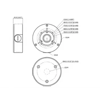 DAHUA PFA130-E-B Adapter, Montagehalterung Schwarz