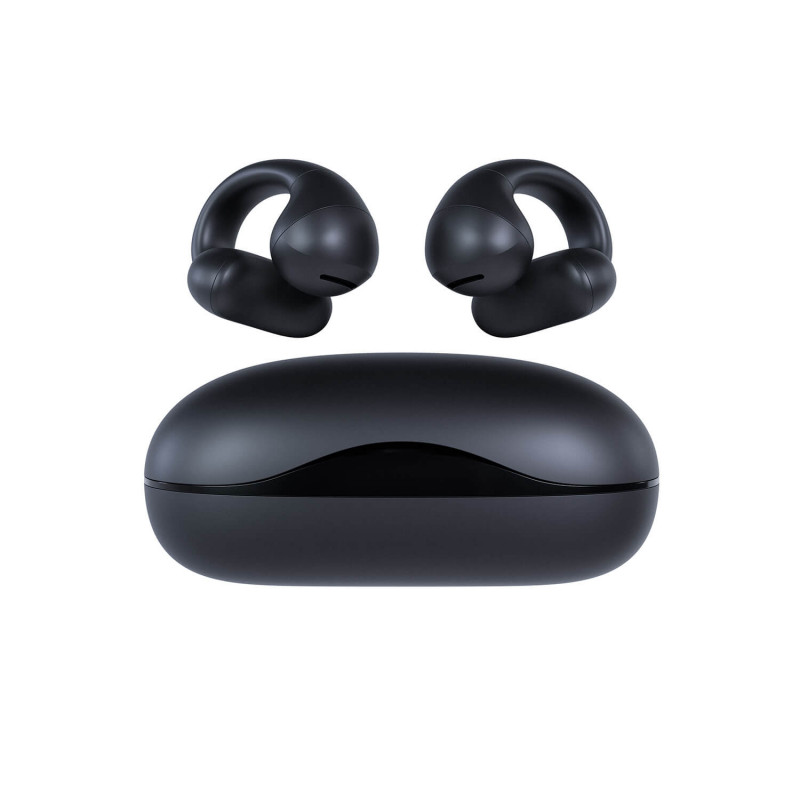 Happy Plugs Clip Kabellose Open-Ear Clip-On Ohrhörer (Schwarz)