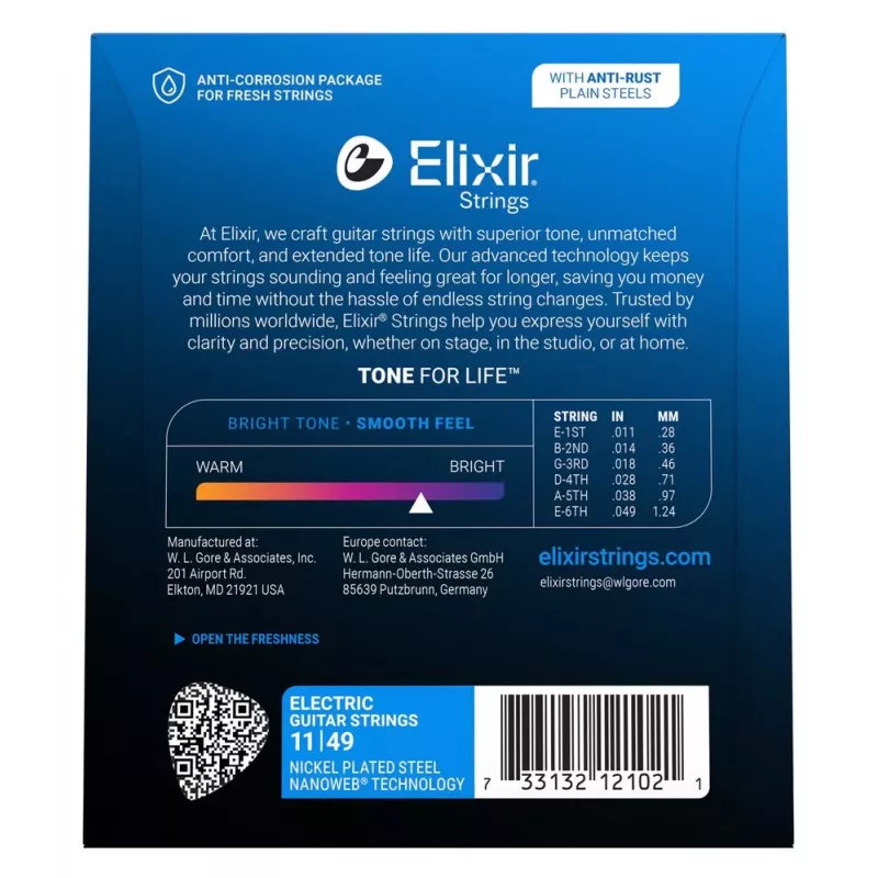 Elixir 12102 Medium (11-49) NW E-Gitarrensaiten