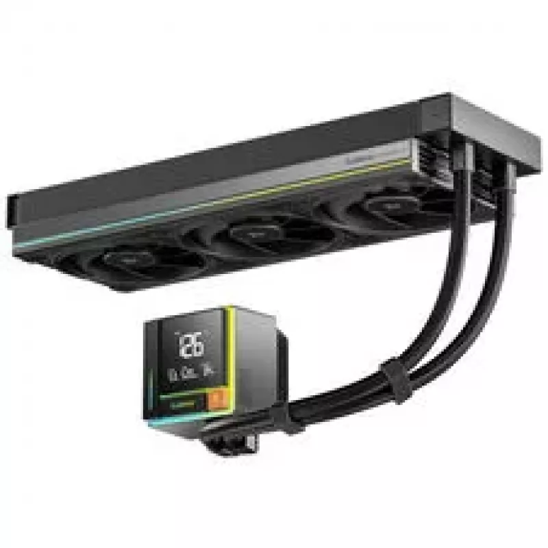 Sudokoo Energlo 360 AiO Flüssigkeits-CPU-Kühler, LCD-Display, ARGB - 360mm, Schwarz