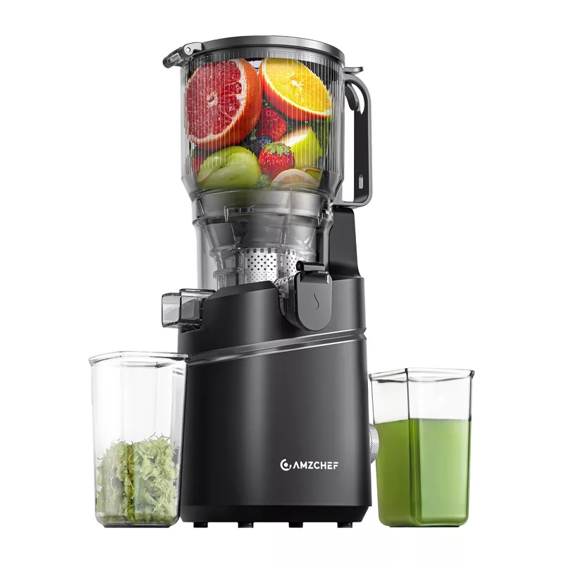 AMZCHEF SJ-036CBK Slow Juicer (Schwarz)