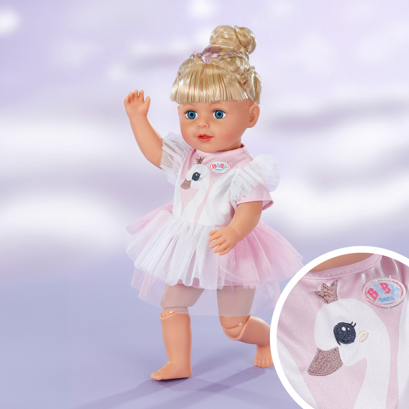 ZAPF CREATION BABY born Schwanenkleid 43cm Puppen-Outfit