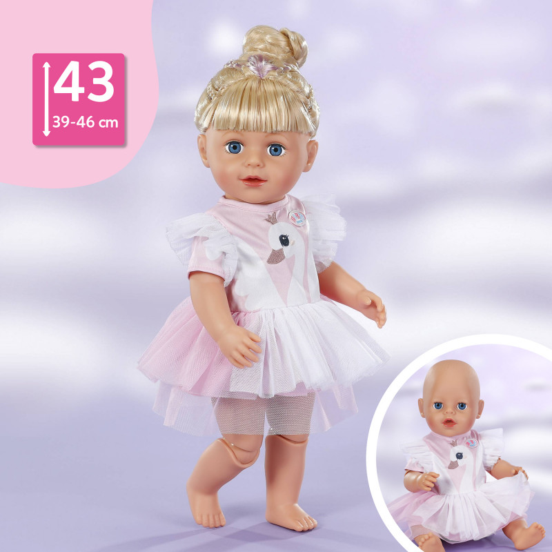 ZAPF CREATION BABY born Schwanenkleid 43cm Puppen-Outfit