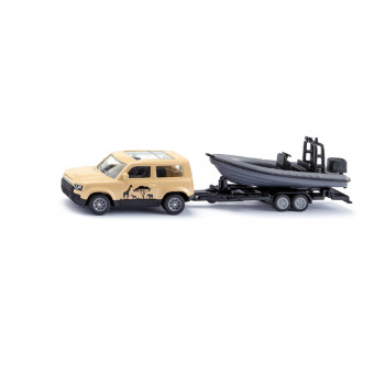 SIKU Blister Land Rover Defender Safari mit Boot