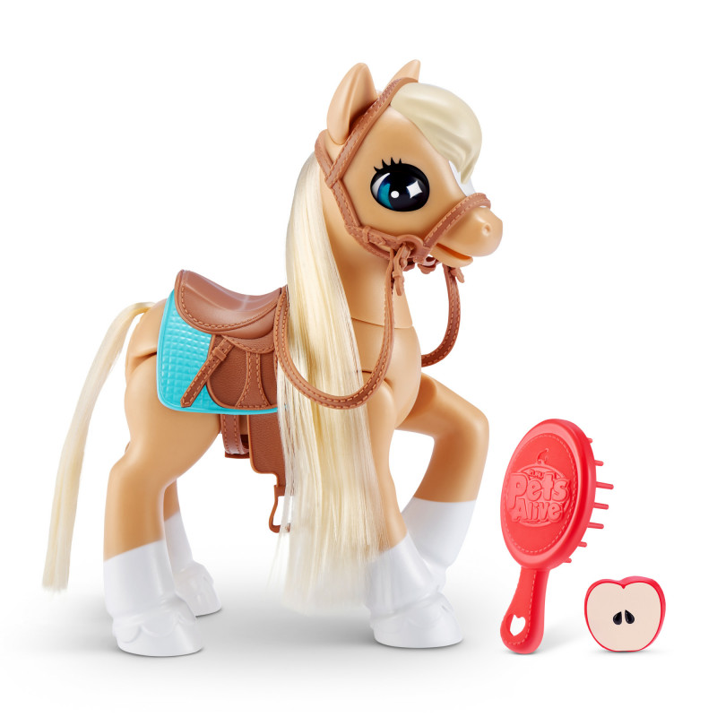 Zuru Pets Alive Magical Pony mit Stall – Interaktives elektronisches Einhorn-Spielzeug
