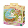 EPOCH Sylvanian Families Schokoladenhasen-Zwillinge mit Kinderwagen