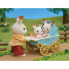 EPOCH Sylvanian Families Schokoladenhasen-Zwillinge mit Kinderwagen