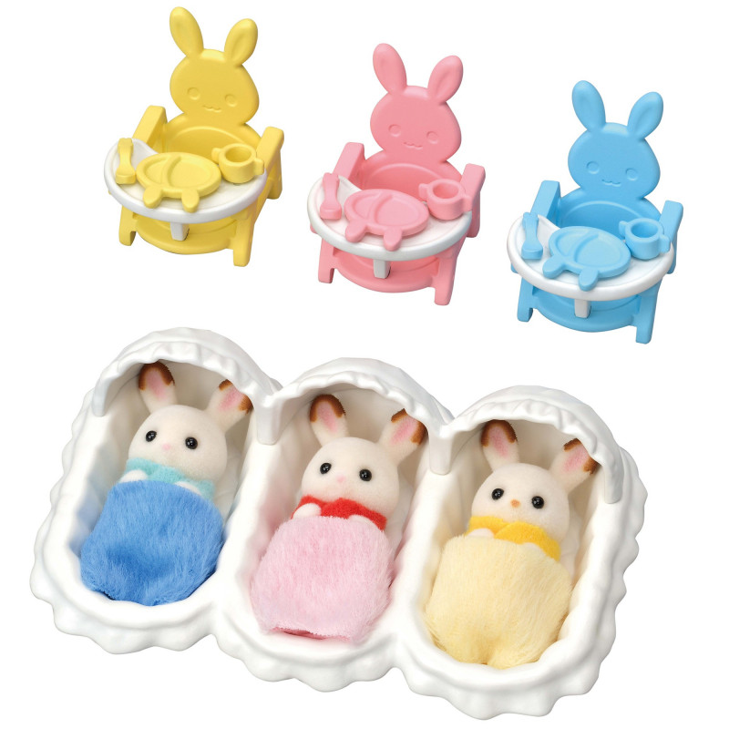 Sylvanian Families Drillinge Starter-Set - Baby-Pflege-Zubehör-Spielset