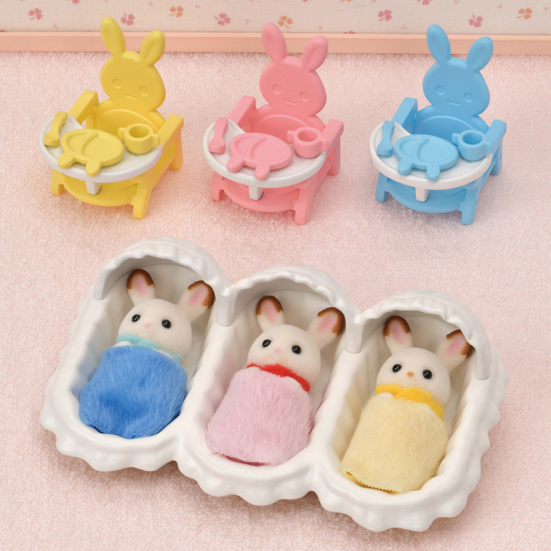 Sylvanian Families Drillinge Starter-Set - Baby-Pflege-Zubehör-Spielset