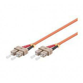 Microconnect 1m SC/UPC-SC/UPC Duplex Multimode OM2 Glasfaser-Patchkabel, LSZH, Orange