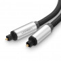 UGREEN Toslink Digitales Optisches Audiokabel, Geflochtenes Aluminium, 1m Grau