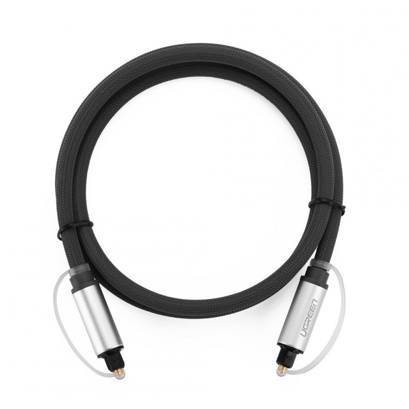 UGREEN Toslink Digitales Optisches Audiokabel, Geflochtenes Aluminium, 1m Grau