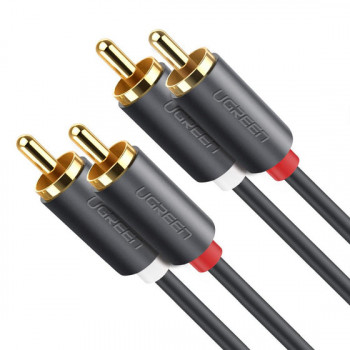 UGREEN AV104 2x RCA-Stecker auf 2x RCA-Stecker Audiokabel 2m Schwarz