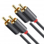 UGREEN AV104 2x RCA-Stecker auf 2x RCA-Stecker Audiokabel 2m Schwarz