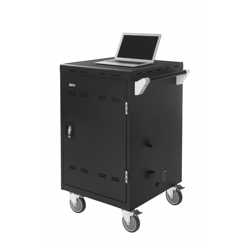 LEBA Flex 24 Notebook-Trolley für 24 Notebooks bis 15,6 Zoll - Hellgrau/Anthrazit