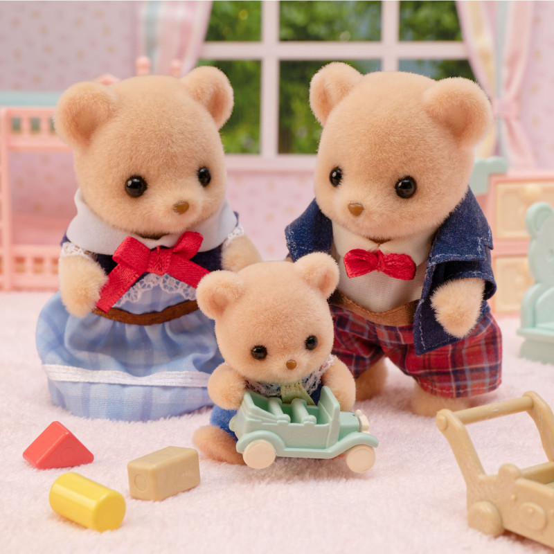 EPOCH Sylvanian Families Biscuit Bear Familie - 4 Sammelfiguren