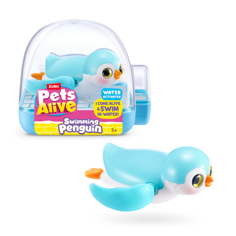 Zuru Pets Alive Schwimmender Pinguin - verschiedene Farben, robotisches Badespielzeug