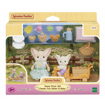 EPOCH Sylvanian Families Sonniges Picknick-Set - Fennekfuchs Schwester & Baby