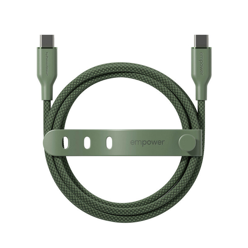 PanzerGlass Racing 60W USB-C auf USB-C Kabel 1,2 m Grün