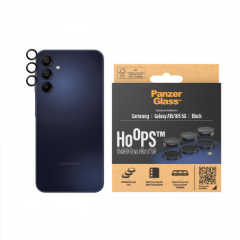 PanzerGlass Hoops Kamera-Linsenschutz für Samsung Galaxy A15 / A15 5G - Schwarz