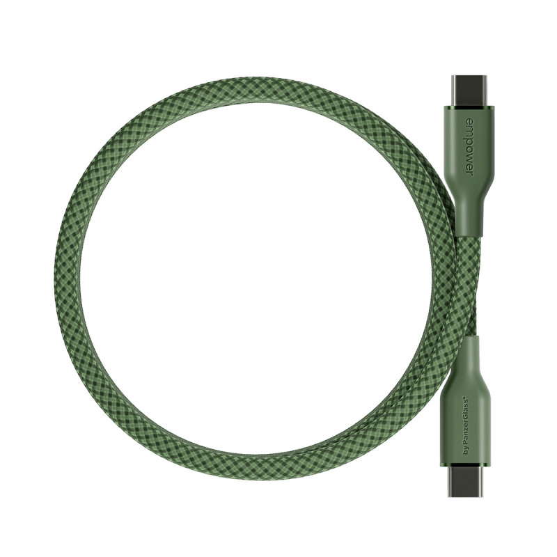 PanzerGlass empower Magnetic 240W USB-C auf USB-C Kabel 1,5 m Grün