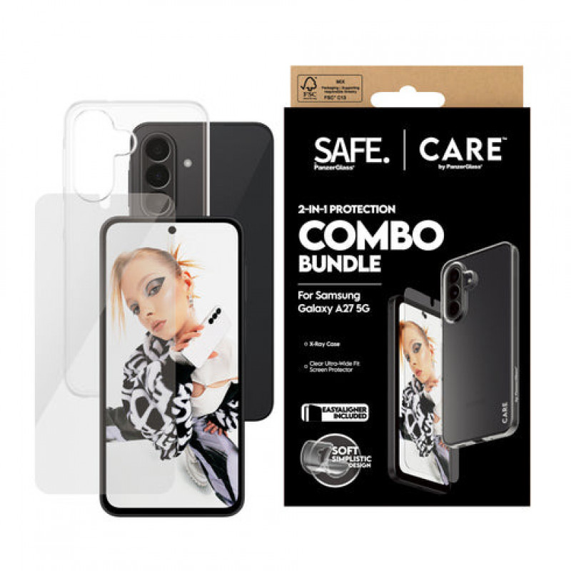 PanzerGlass Hoops 2-in-1 Ultra-Wide Fit Schutzset für Display & Kamera für Samsung Galaxy S26+ – Braun