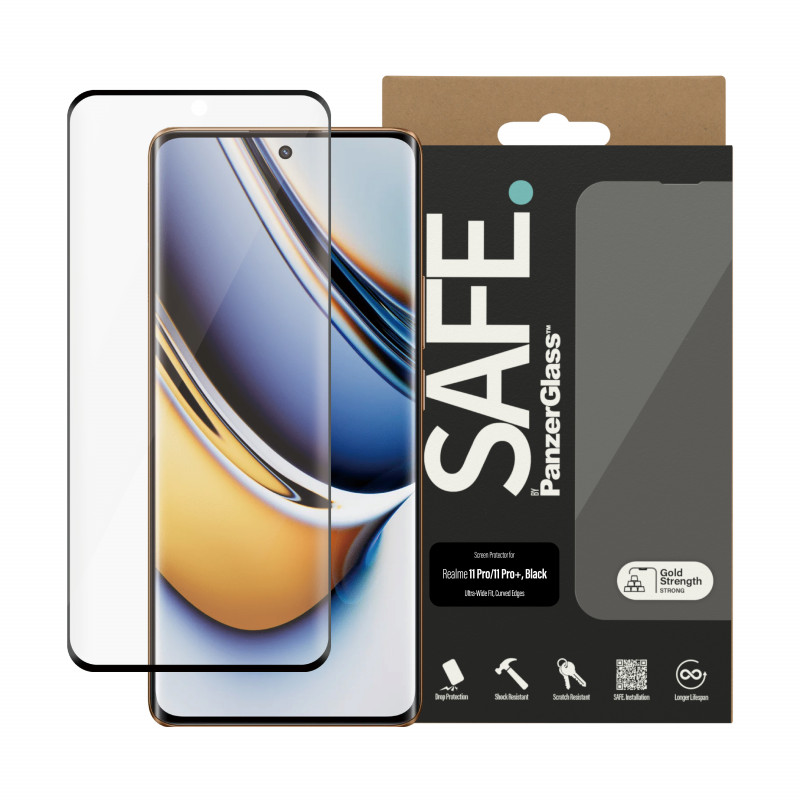 SAFE by PanzerGlass Realme 11 Pro / 11 Pro+ Displayschutz Ultra-Wide Fit Schwarz